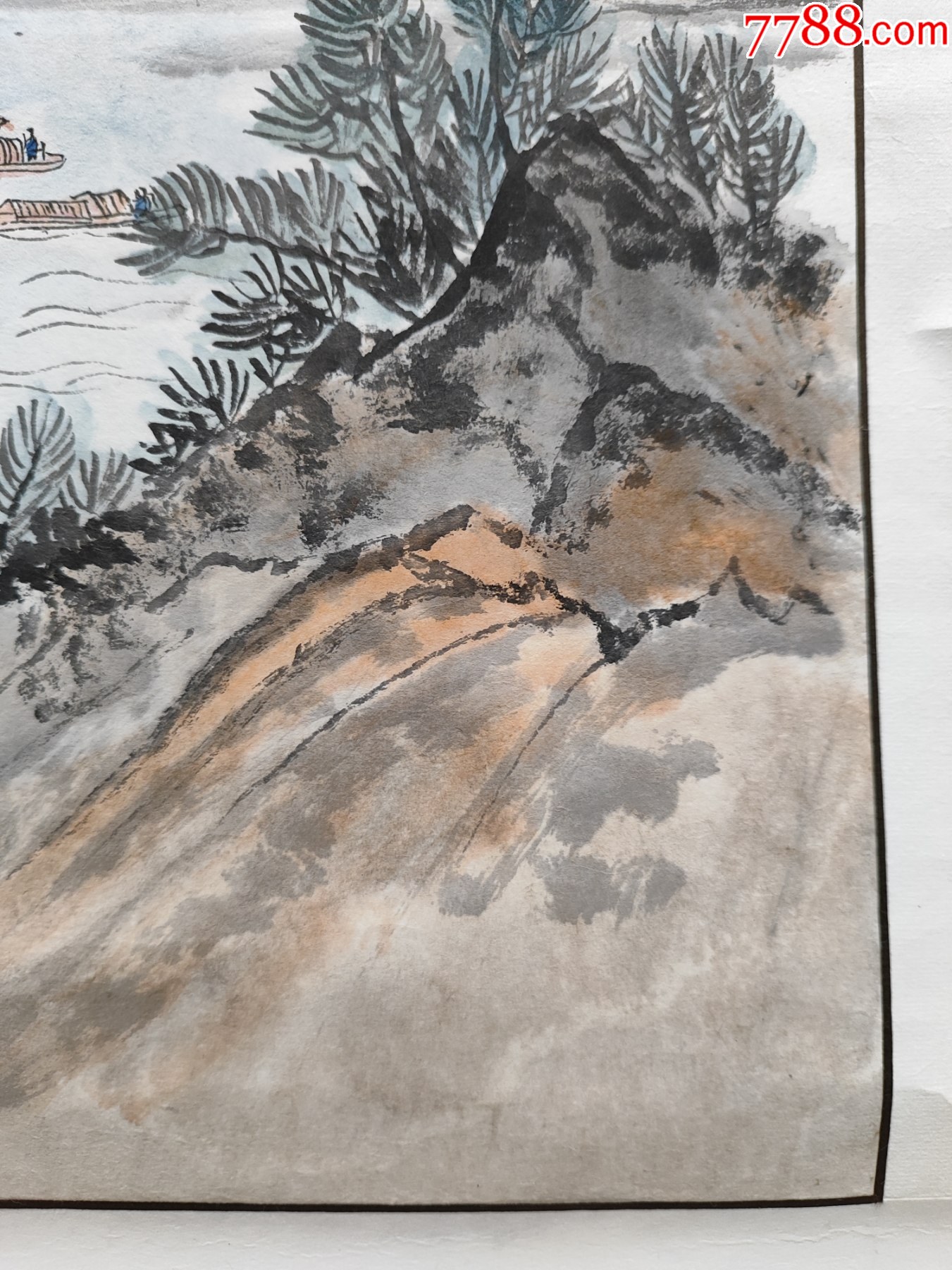 2251號(hào)卷軸國畫寫意山水雙帆出峽畫心66×34cm作者：黃君璧_價(jià)格19800元【呈祥書畫苑】_第7張_7788收藏__收藏?zé)峋€