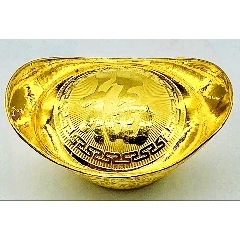 美品少见福字龙凤呈祥足金元宝金锭收藏_金锭_图片收藏_回收价格_