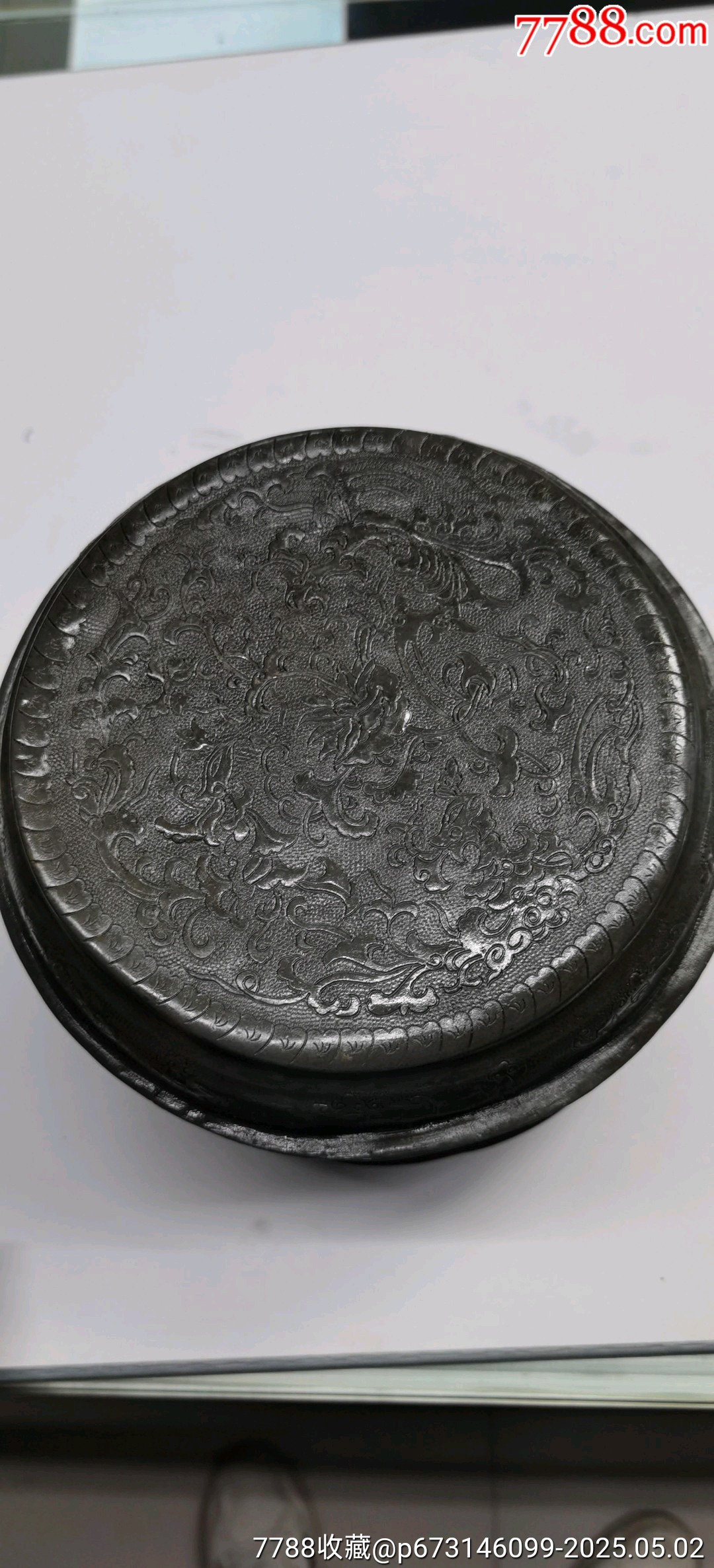 古玩舊藏清代滿工鏨刻花卉白錫盒_價格2600元【雷雷的店】_第2張_7788收藏__收藏?zé)峋€