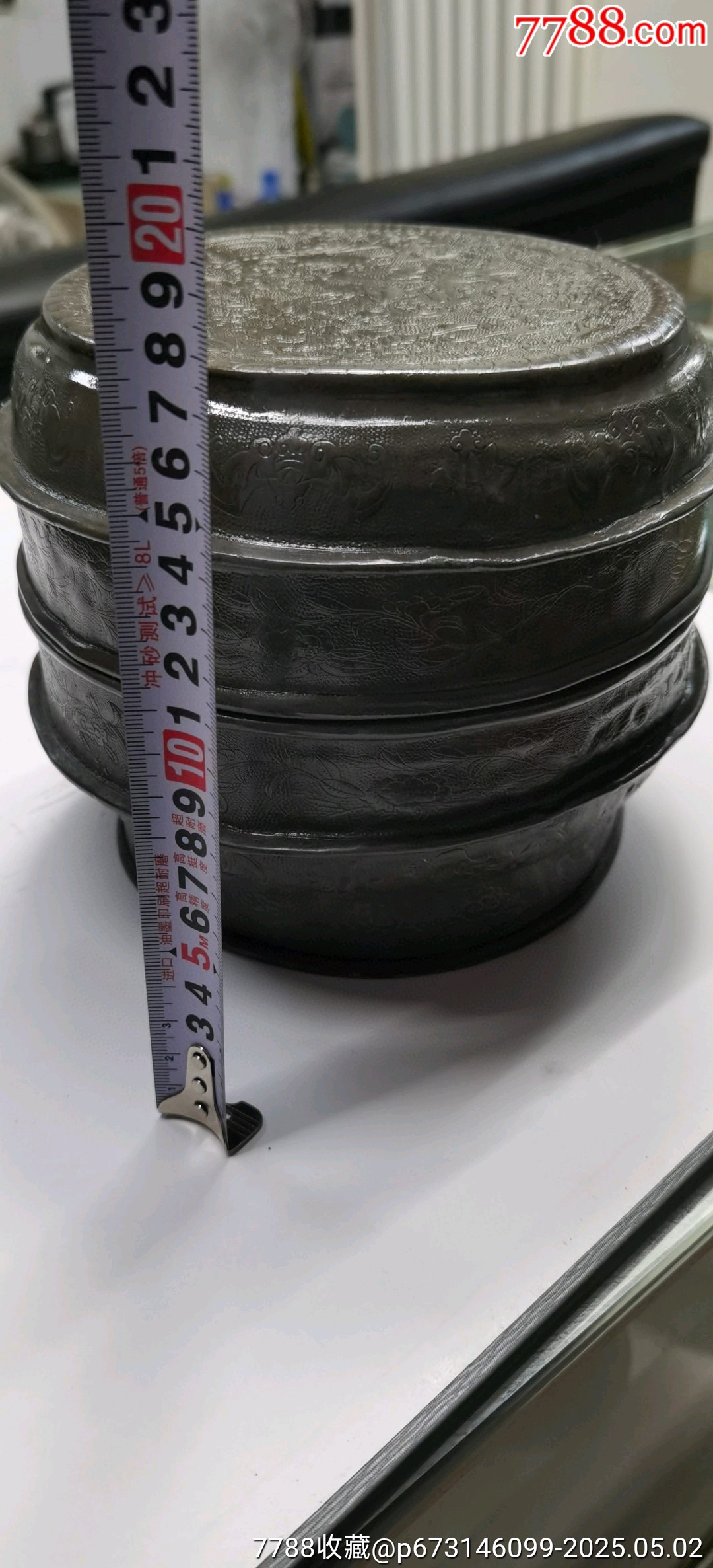 古玩舊藏清代滿工鏨刻花卉白錫盒_價格2600元【雷雷的店】_第7張_7788收藏__收藏?zé)峋€