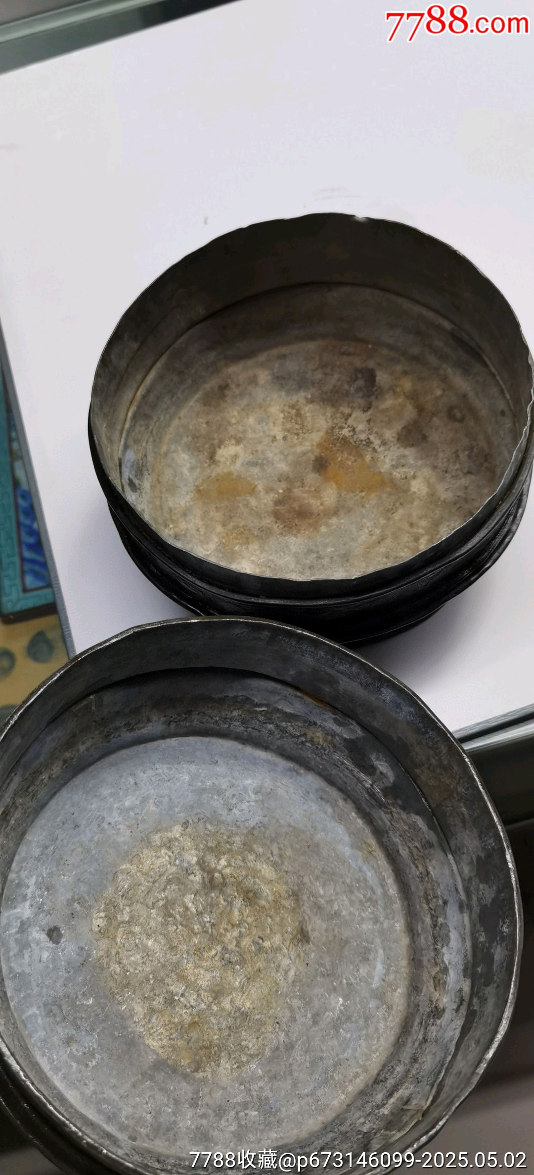 古玩舊藏清代滿工鏨刻花卉白錫盒_價格2600元【雷雷的店】_第9張_7788收藏__收藏?zé)峋€