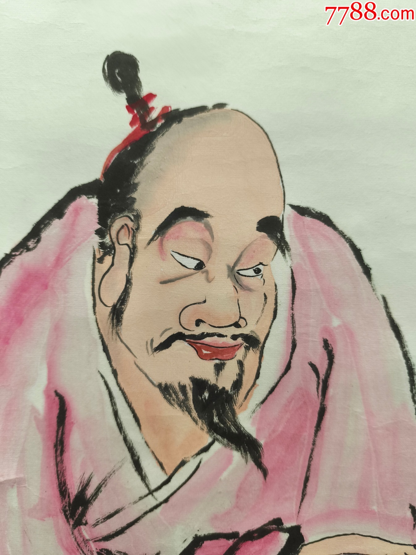 2508號卷軸國畫禪意畫人物不與傻鳥論短長畫心49×44cm作者：石僧_價格6800元【呈祥書畫苑】_第4張_7788收藏__收藏?zé)峋€