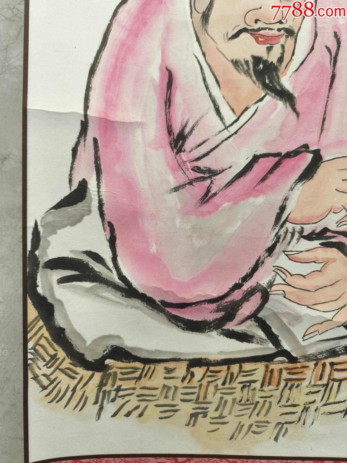 2508號卷軸國畫禪意畫人物不與傻鳥論短長畫心49×44cm作者：石僧_價格6800元【呈祥書畫苑】_第5張_7788收藏__收藏?zé)峋€