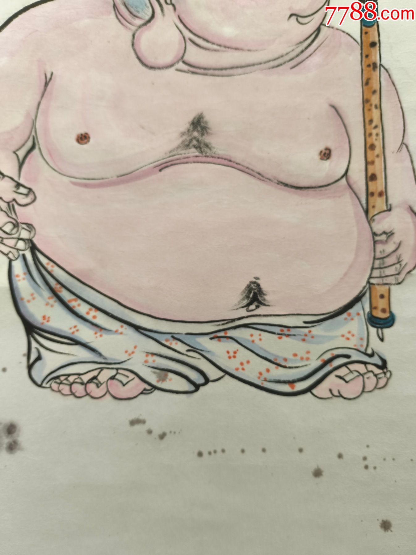 2512號卷軸國畫漫畫人物聞香圖畫心64×42cm作者：石僧_價格6800元【呈祥書畫苑】_第7張_7788收藏__收藏?zé)峋€