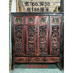 【通販激安】 清代香樟木雕刻老书柜，做工讲究，纯手工镂空雕刻，雕刻精致细腻 木工、竹工芸