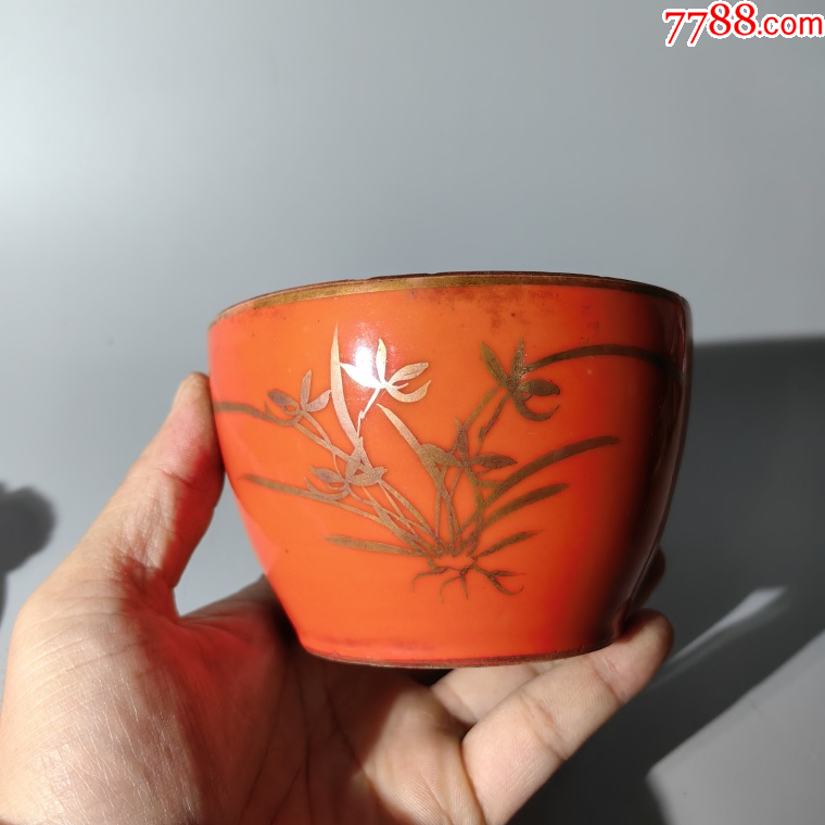 同治礬紅細路詩文蘭花蓋缸老瓷器青花粉彩淺絳彩墨彩單色釉刻_價格350元【清茗敘瓷丶】_第5張_7788收藏__收藏熱線