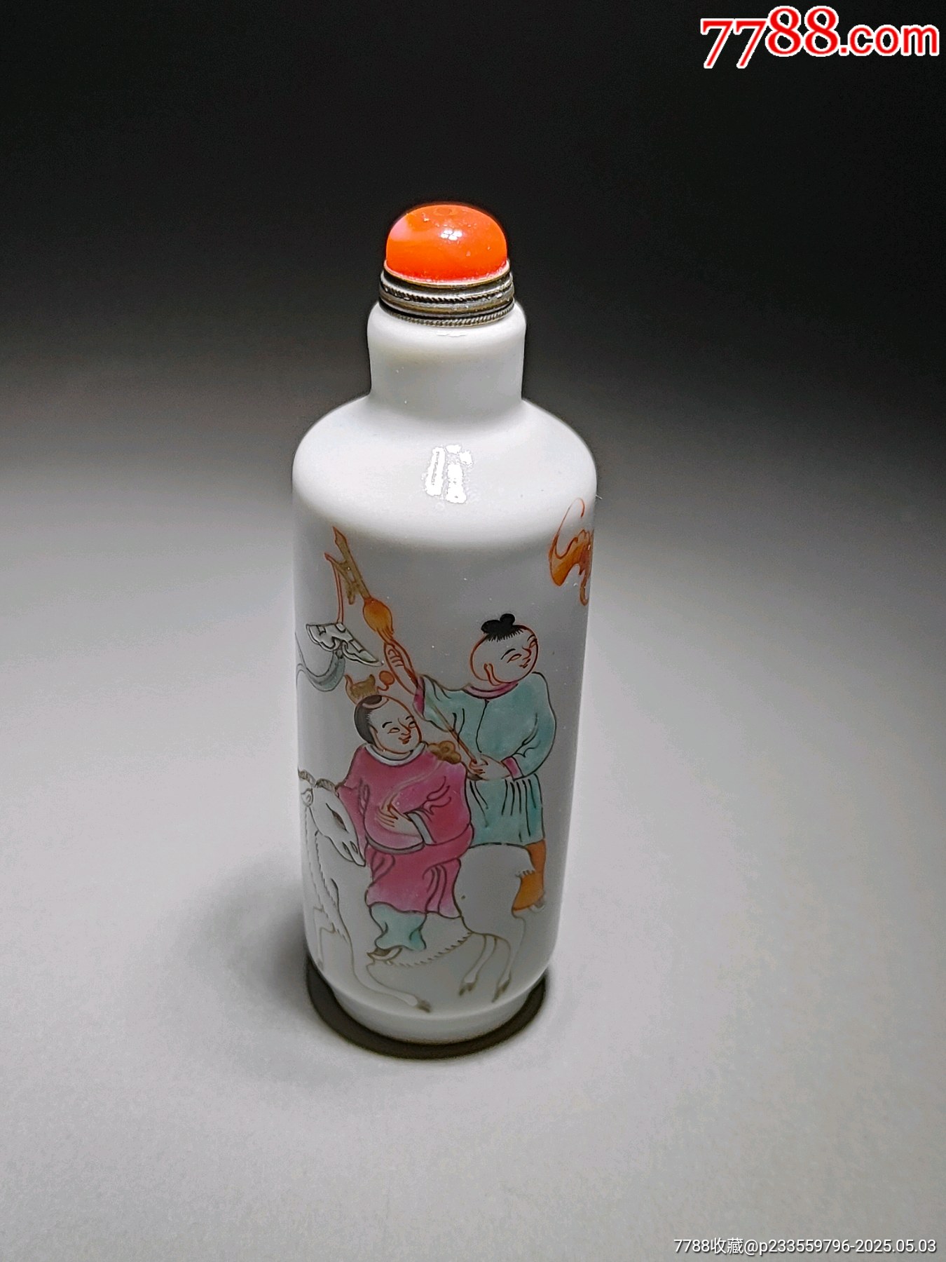 创汇时期的粉彩“无双谱人物故事”图瓷鼻烟壶_旧鼻烟壶_藏宝斋古玩艺术品