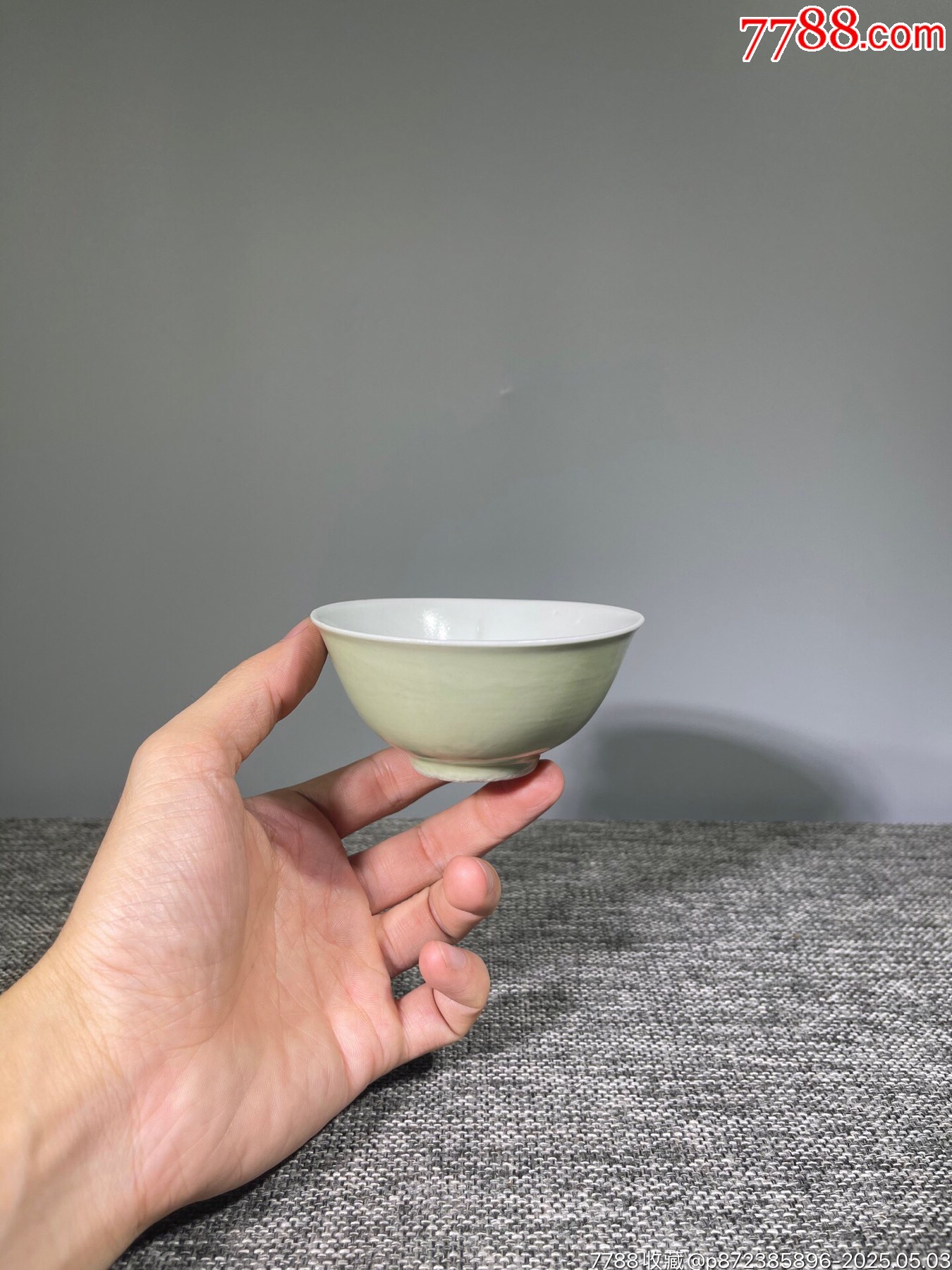 HB6358民国时期豆青釉小茶碗_青瓷/秘色瓷_喜堂古玩收藏【7788旧书网】