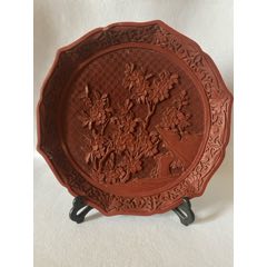 上品なスタイル 清代铜胎剔红漆器_漆盘_流云堂【7788旧书网】 木工、竹工芸