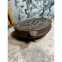 三足兽耳老三耳紫砂茶盘一只y-其他紫砂-7788红宝书