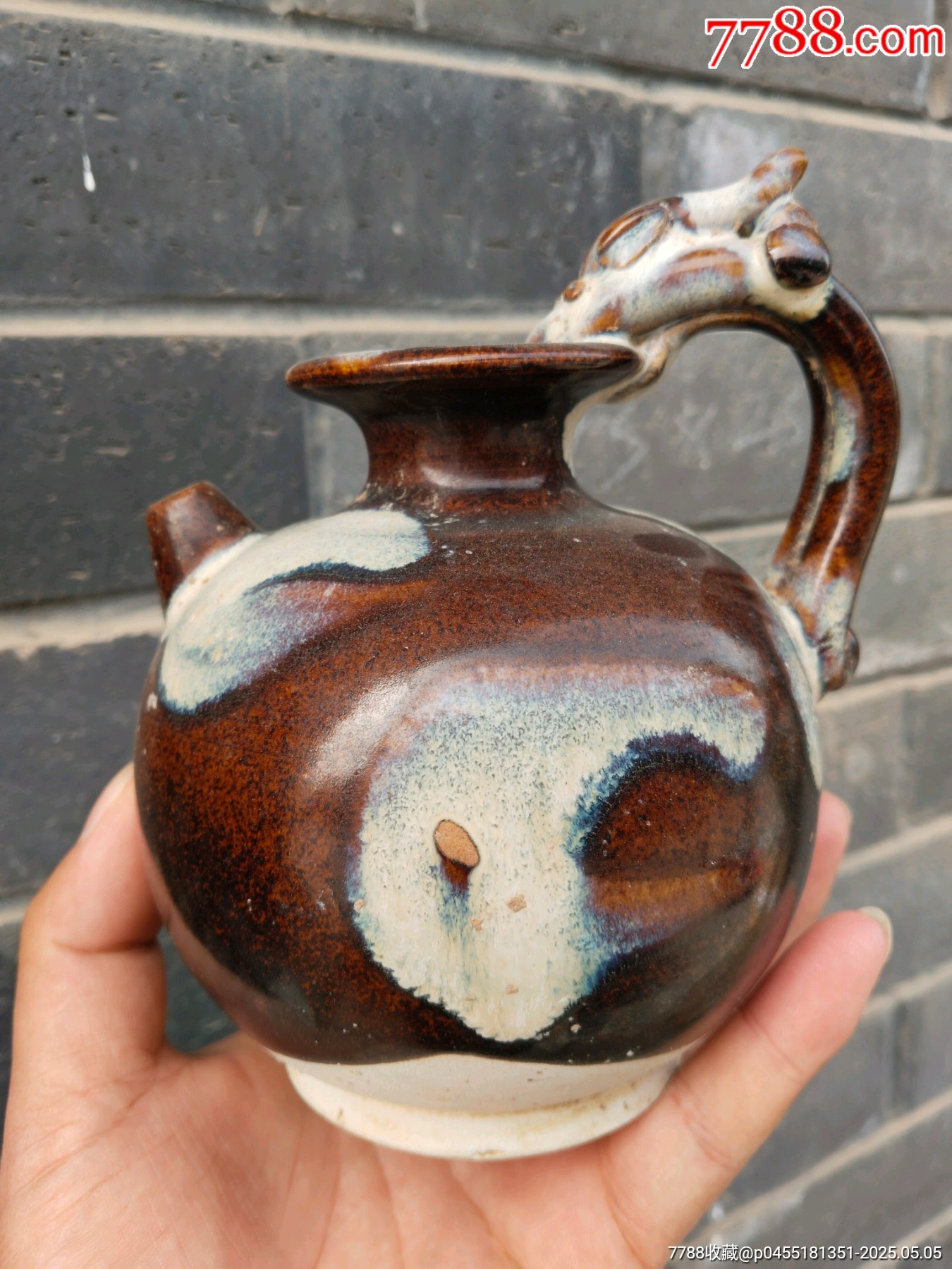 未使用品 宋汝窯青釉竜紋六方瓜稜瓢簞紋長柄執壺套組 工芸品 美術品 置物 00251-01.jpg?v=1743744322