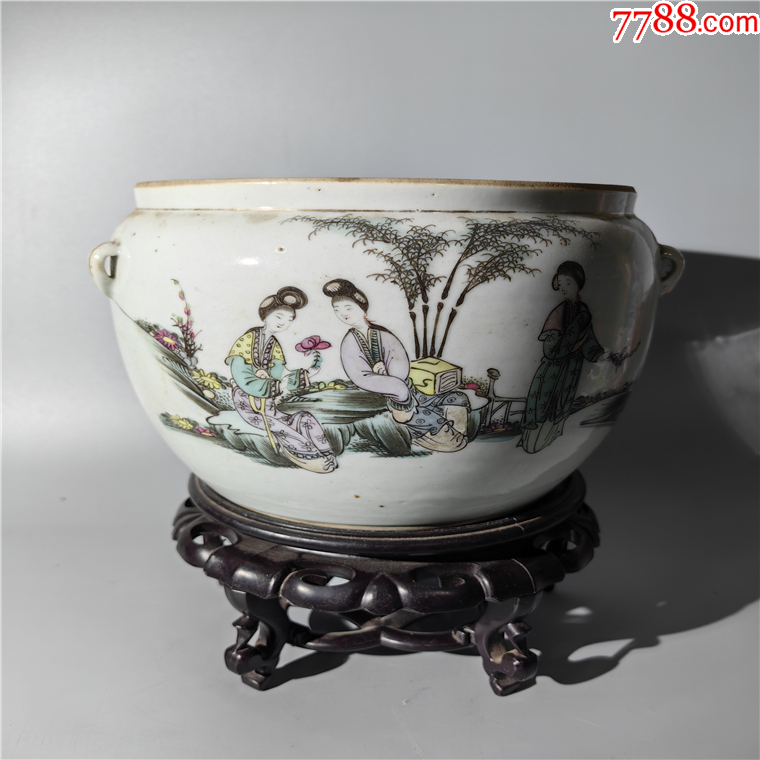 民國粉彩仕女罐茶器茶具杯子壺承蓋置湯吞茶盤茶托茶盞蓋碗_價(jià)格400元【清茗敘瓷丶】_第1張_7788收藏__收藏?zé)峋€