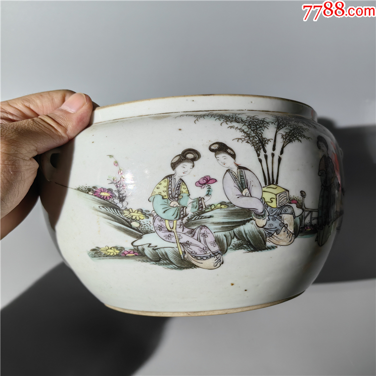 民國粉彩仕女罐茶器茶具杯子壺承蓋置湯吞茶盤茶托茶盞蓋碗_價(jià)格400元【清茗敘瓷丶】_第2張_7788收藏__收藏?zé)峋€