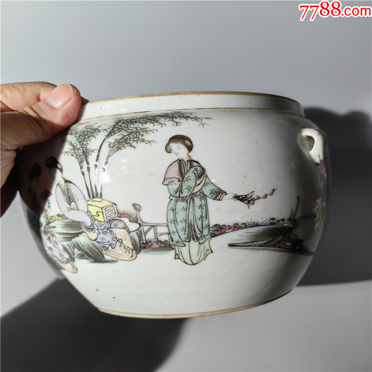民國粉彩仕女罐茶器茶具杯子壺承蓋置湯吞茶盤茶托茶盞蓋碗_價(jià)格400元【清茗敘瓷丶】_第3張_7788收藏__收藏?zé)峋€