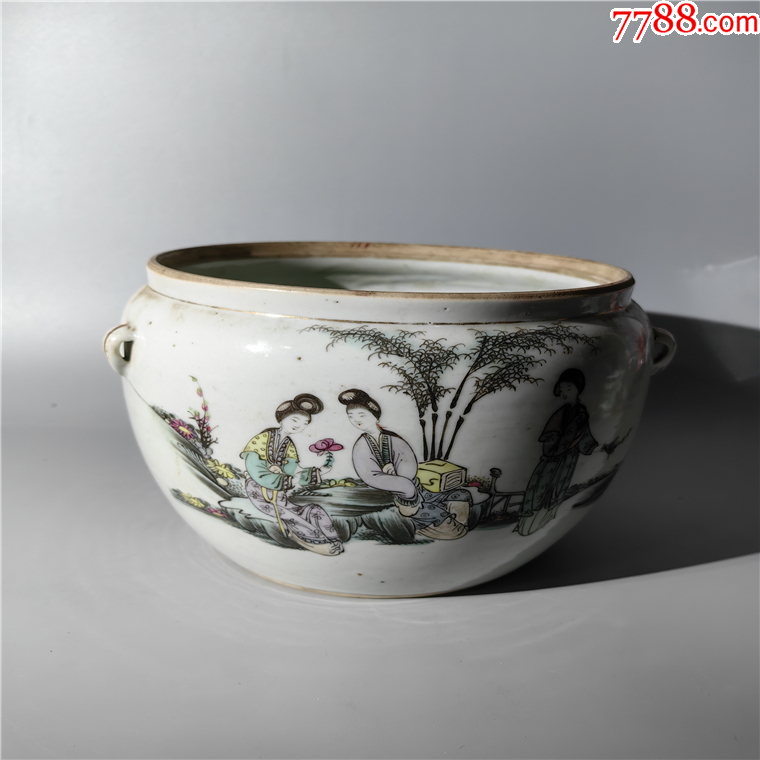 民國粉彩仕女罐茶器茶具杯子壺承蓋置湯吞茶盤茶托茶盞蓋碗_價(jià)格400元【清茗敘瓷丶】_第10張_7788收藏__收藏?zé)峋€