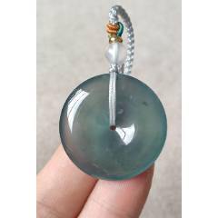 翡翠平安扣，水润，飘乌鸡，有意境-翡翠/缅甸玉-7788旧书网