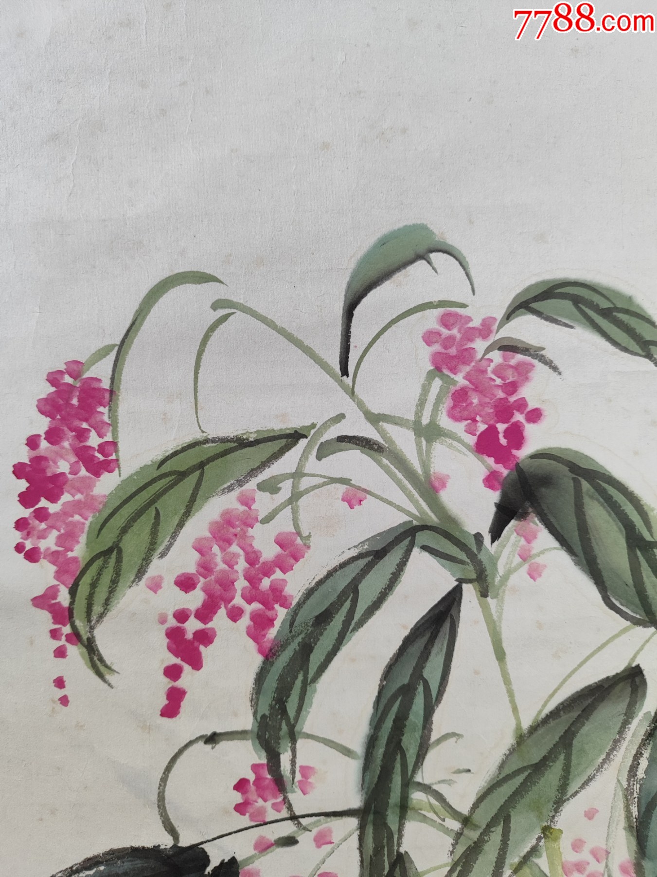 B44856號國畫寫意花卉蟲魚紅蓼雙魚110×35cm作者：唐云_價格18900元【呈祥書畫苑】_第4張_7788收藏__收藏熱線