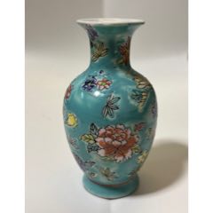 岐No28 中国 清時代 粉彩美女図筆筒 帽筒① 同治年製 送料込み