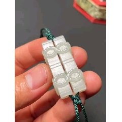 明代白玉雙勝勒子_雷雷的店