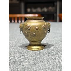 清代实心铜瑞兽文房镇纸-纯手雕-铜杂件-7788红宝书