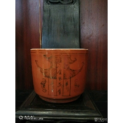 真精新”高品质珊瑚红描金炉-彩绘瓷/彩瓷-7788红宝书