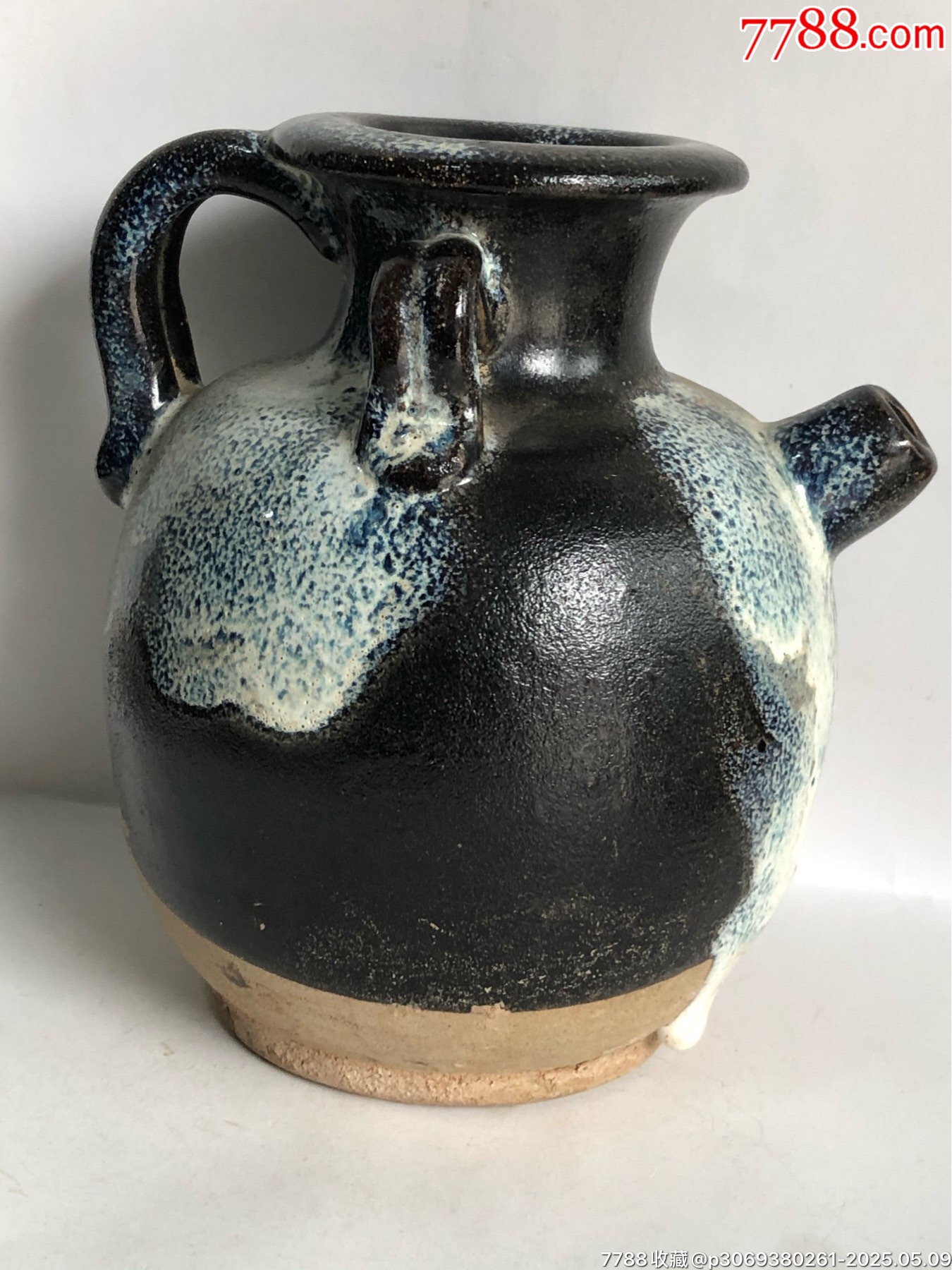 窯变大壺。花器。華道具。手造。戰前。名作家「北大路魯山人」。茶室美術。舊家藏出 窯变大壺。花器。華道具。手造。戰前。名作家「北大路魯山人