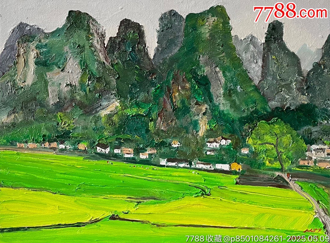 20240504油畫(huà)【桂林山水】_價(jià)格500元_第3張_7788收藏__收藏?zé)峋€