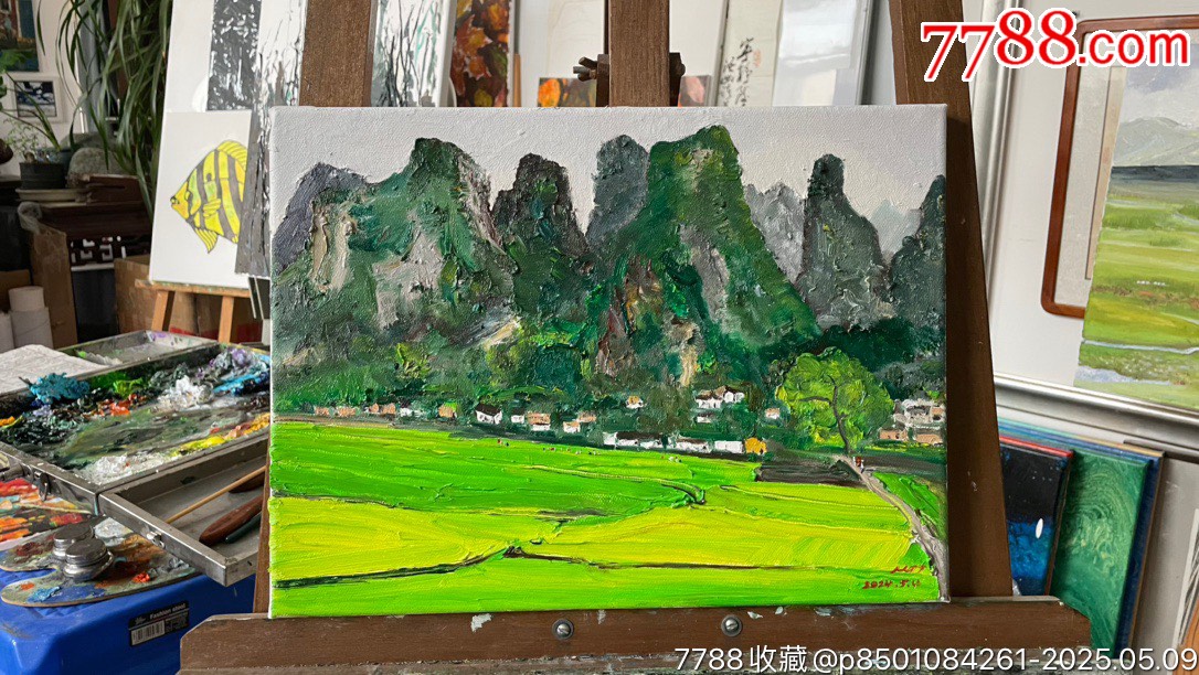 20240504油畫(huà)【桂林山水】_價(jià)格500元_第4張_7788收藏__收藏?zé)峋€