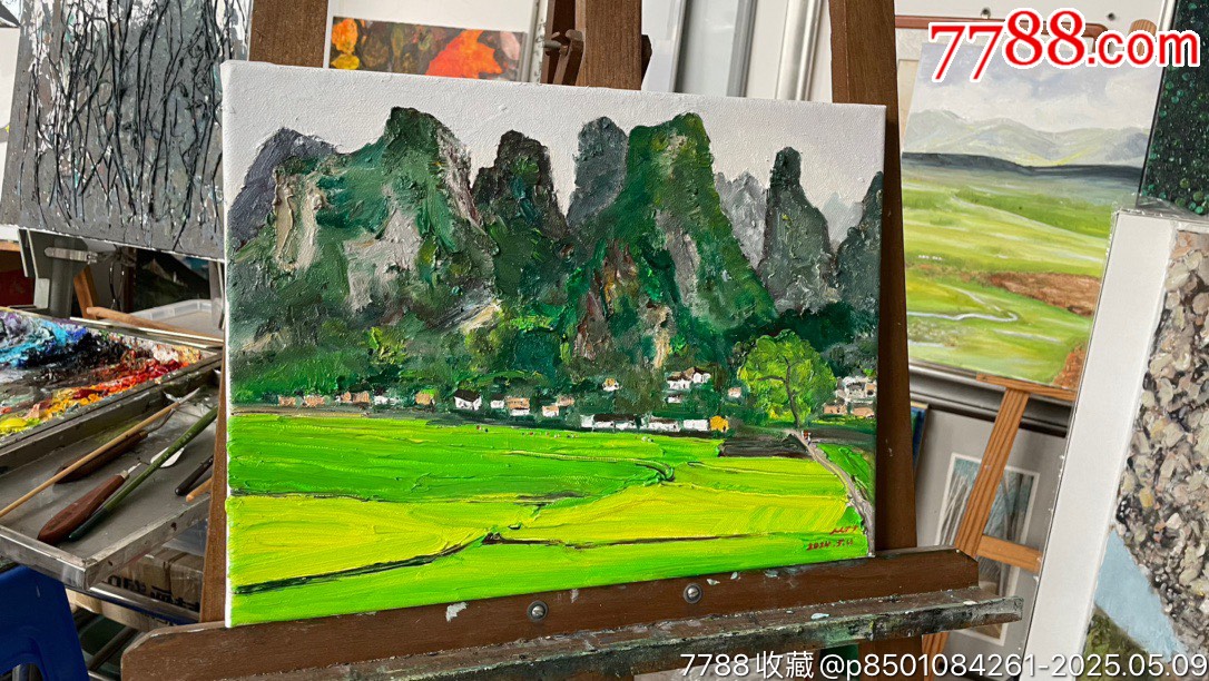 20240504油畫(huà)【桂林山水】_價(jià)格500元_第5張_7788收藏__收藏?zé)峋€