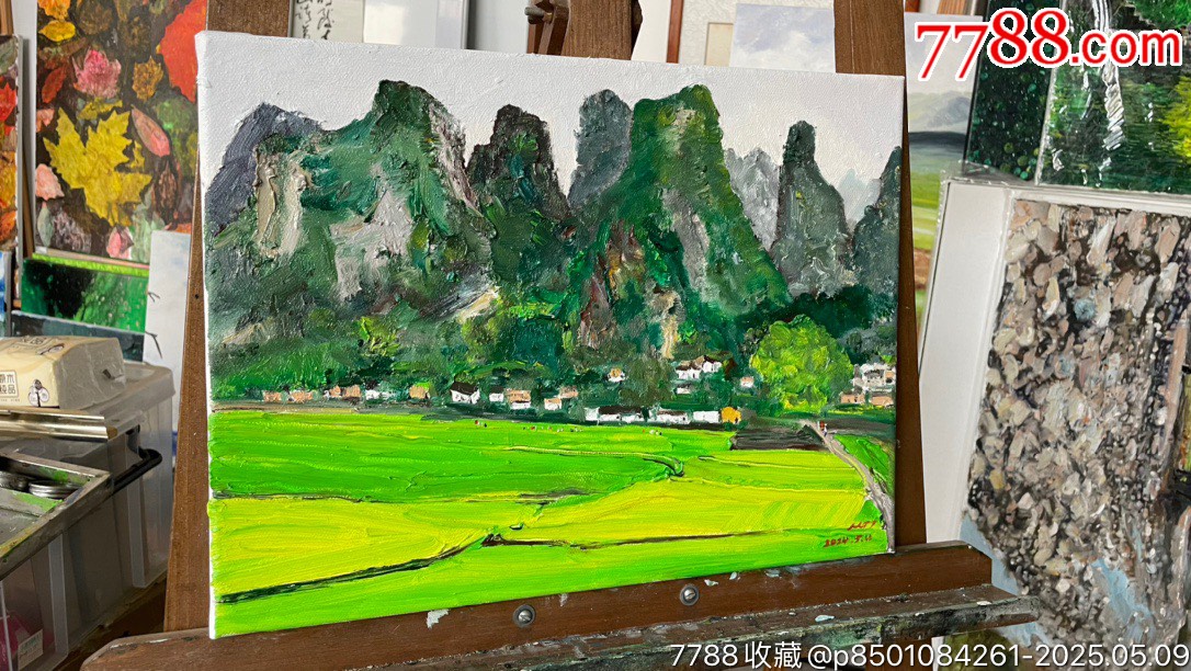 20240504油畫(huà)【桂林山水】_價(jià)格500元_第6張_7788收藏__收藏?zé)峋€