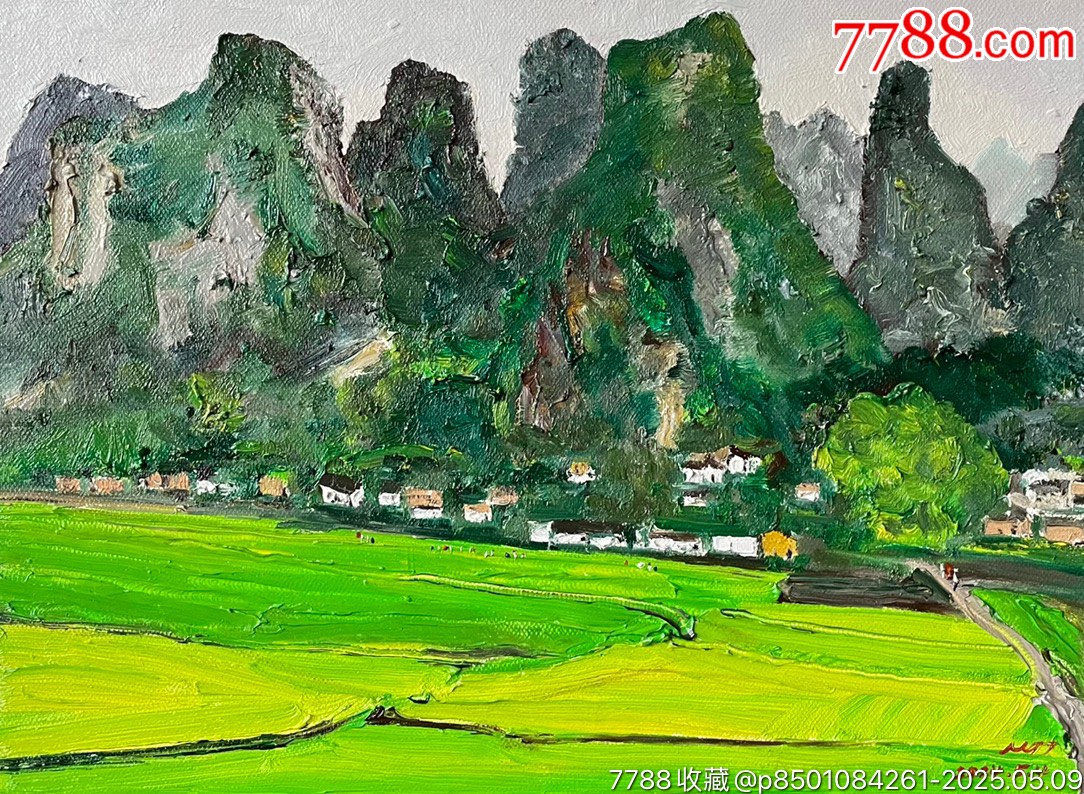 20240504油畫(huà)【桂林山水】_價(jià)格500元_第8張_7788收藏__收藏?zé)峋€