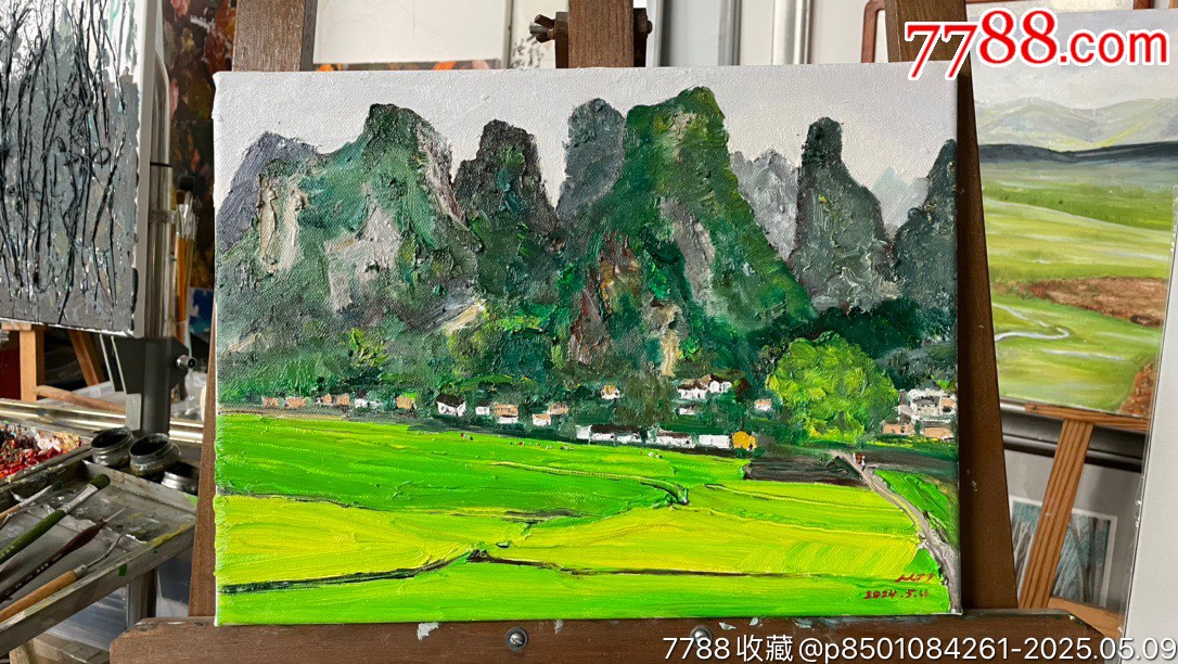 20240504油畫(huà)【桂林山水】_價(jià)格500元_第9張_7788收藏__收藏?zé)峋€