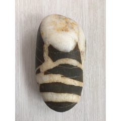 91104J02綠白條紋長江石【小芳】_遼南博雅齋