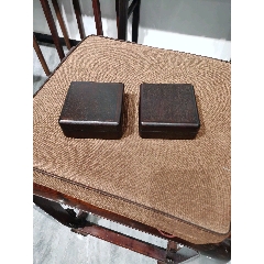 小葉紫檀文房印章盒一對_