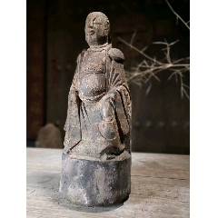 古玩旧藏清代木雕人物一个_木佛像/人像_收藏价格_鉴定交易_7788