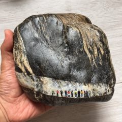 20210713-05石頭畫【觀瀑圖】_遼南博雅齋