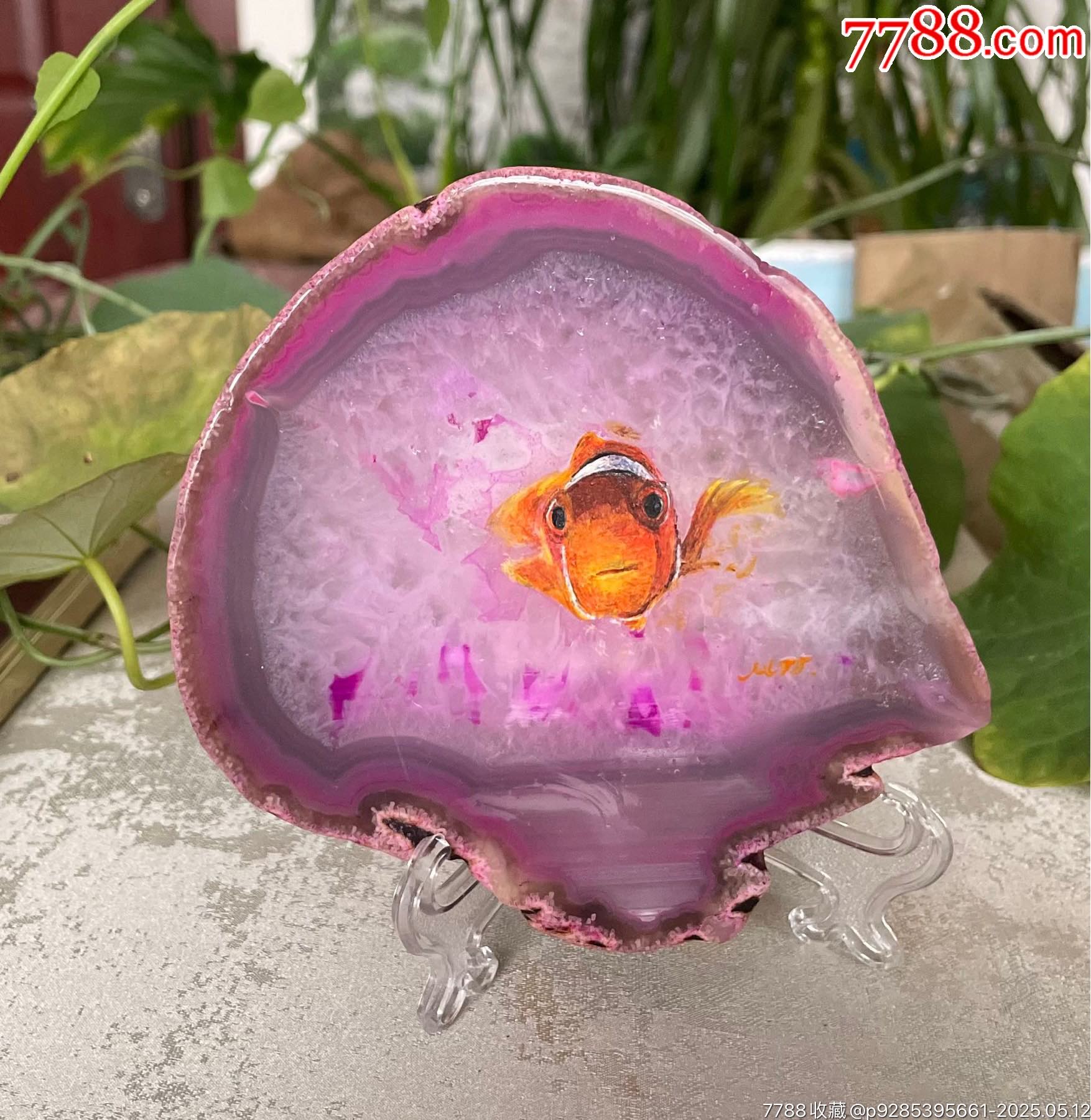 20231123J61爆晶粉色小瑪瑙片手繪【小丑魚】_價(jià)格280元【遼南博雅齋】_第8張_7788收藏__收藏?zé)峋€