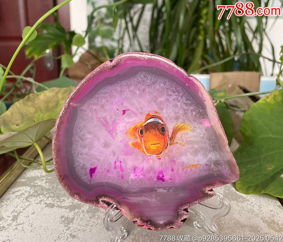 20231123J61爆晶粉色小瑪瑙片手繪【小丑魚】_價(jià)格280元【遼南博雅齋】_第9張_7788收藏__收藏?zé)峋€