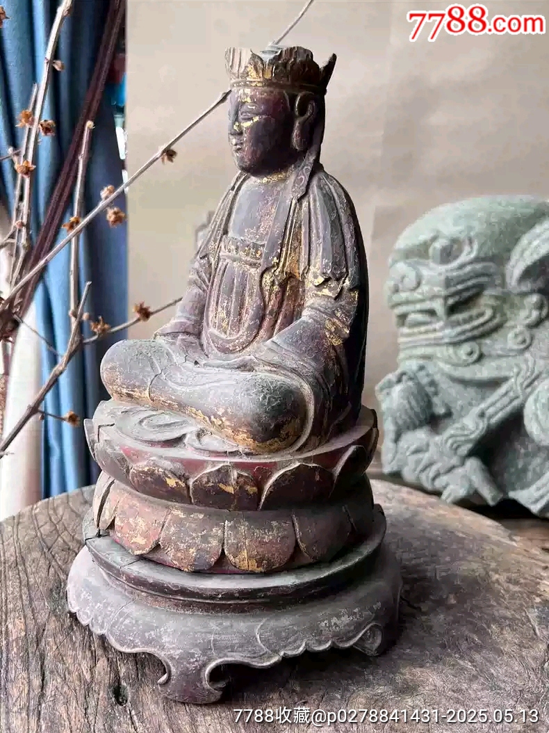 清代早期老木雕老佛像_價(jià)格12800元【雷雷的店】_第1張_7788收藏__收藏?zé)峋€