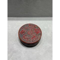 清代剔红花卉纹漆盒-漆盒-7788旧书网