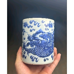 中国清時代　大清康熙年製　青花　馬上杯　タサオ　東さ7-0302☆2F A blue and white 'sanduo' bowl, Mark and period of Yongzheng