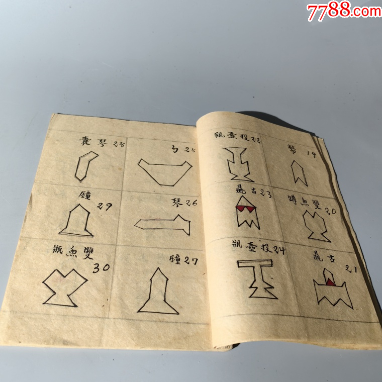 清末“七巧圖式”手抄本包老古籍善本手抄本課本碑拓醫(yī)書畫譜藥書報(bào)_價(jià)格450元【清茗敘瓷丶】_第4張_7788收藏__收藏?zé)峋€
