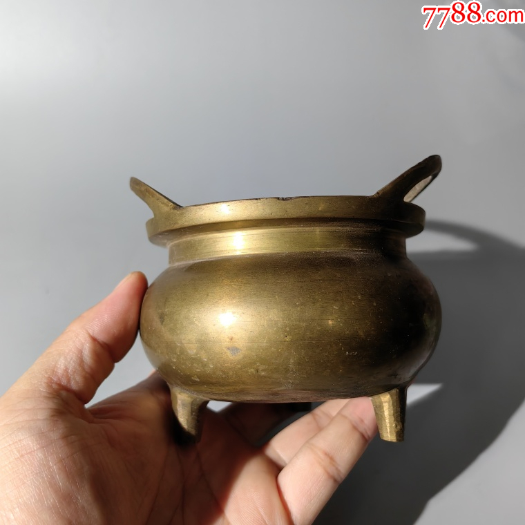 建國(guó)橋耳三足銅爐包老銅器香爐筆架錢幣鎮(zhèn)尺墨盒銅壺銅座佛像_價(jià)格480元【清茗敘瓷丶】_第2張_7788收藏__收藏?zé)峋€