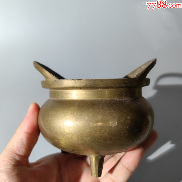 建國(guó)橋耳三足銅爐包老銅器香爐筆架錢幣鎮(zhèn)尺墨盒銅壺銅座佛像_價(jià)格480元【清茗敘瓷丶】_第4張_7788收藏__收藏?zé)峋€