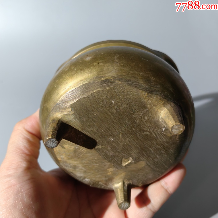 建國(guó)橋耳三足銅爐包老銅器香爐筆架錢幣鎮(zhèn)尺墨盒銅壺銅座佛像_價(jià)格480元【清茗敘瓷丶】_第8張_7788收藏__收藏?zé)峋€