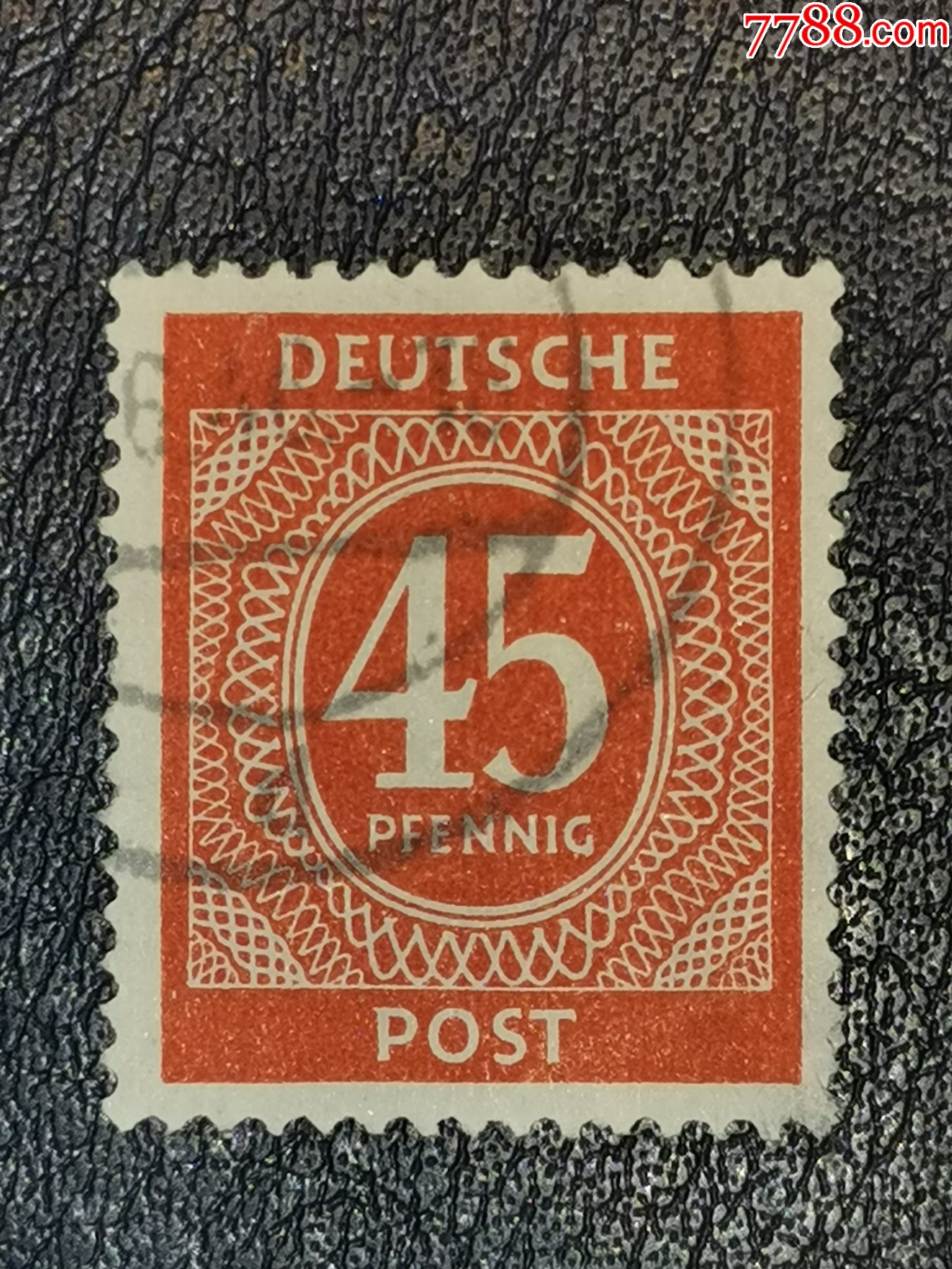 德國1946年盟軍占領(lǐng)區(qū)數(shù)字郵票45pf，信銷_價格1元【龍行天下郵幣卡社】_第1張_7788收藏__收藏?zé)峋€