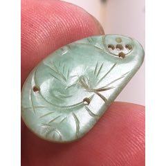 清朝時(shí)期翡翠綠帽花(se106751761)