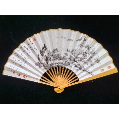 【楓】中国古玩 漢詩彫 扇子 唐物 印刷 FB158 【楓】中国古玩 漢詩彫 扇子 唐物 印刷 FB158