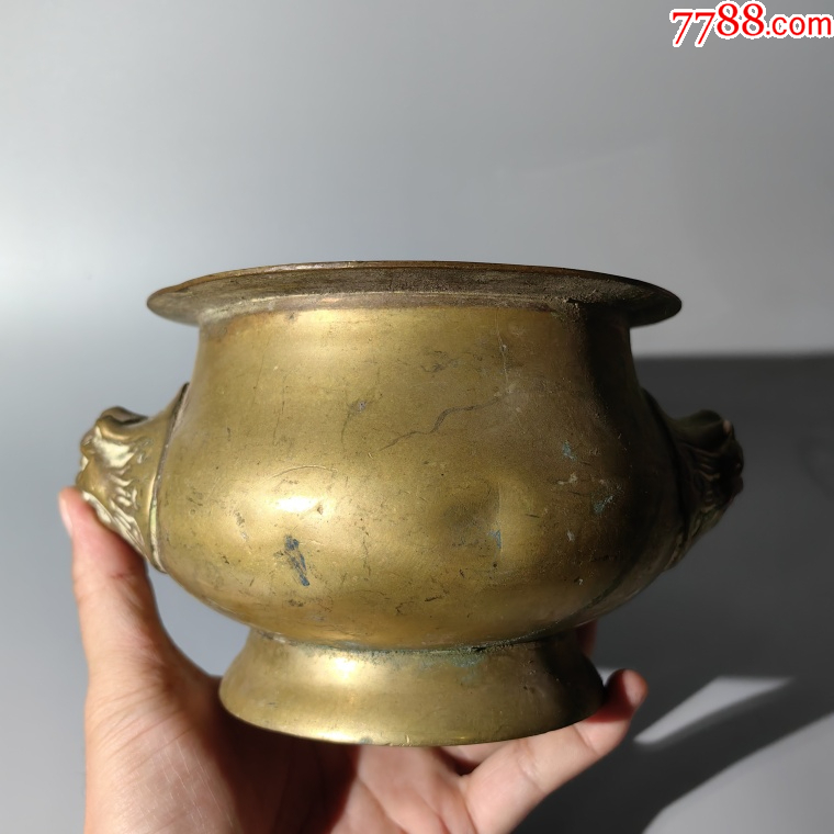 建國(guó)后獸耳銅爐包老銅器香爐筆架錢幣鎮(zhèn)尺墨盒銅壺銅座佛像銅_價(jià)格450元_第4張_7788收藏__收藏?zé)峋€