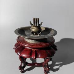 清末白銅一炷香香盤_清茗敘瓷丶